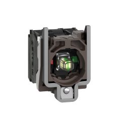   Harmony fém jelzőlámpa és érintkező blokk rögzítő aljzattal, LED-es, 1NO+1NC, 24VAC/DC, fehér ZB4BW0B15