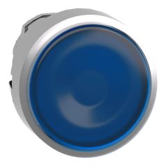   Harmony fém nyomógomb fej, Ø22, visszatérő, címkézhető tetővel, kék ZB4BA68