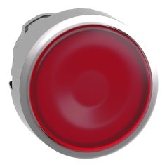   Harmony fém nyomógomb fej, Ø22, visszatérő, címkézhető tetővel, piros ZB4BA48