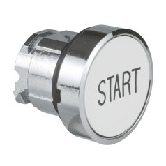   Harmony fém nyomógomb fej, Ø22, visszatérő, fehér, "START" ZB4BA133