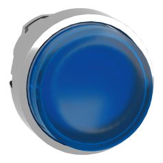   Harmony fém világító nyomógomb fej, Ø22, nyomó-nyomó, kiemelkedő, kék ZB4BH63