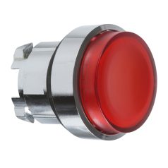   Harmony fém világító nyomógomb fej, Ø22, visszatérő, BA9s foglalatos, kiemelkedő, piros ZB4BW14