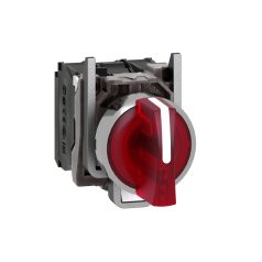   Harmony komplett fém LED világító választókapcsoló, Ø22, 3 állású, 230 VAC, 1NO+1NC, piros XB4BK134M5