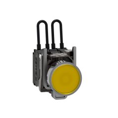  Harmony komplett fém nyomógombos LED tesztlámpa, Ø22, 24VAC/DC, sárga XB4BW28B5