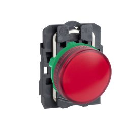   Harmony komplett műanyag BA9s foglalatos jelzőlámpa, Ø22, 250V, piros XB5AV64
