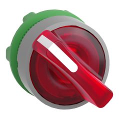   Harmony műanyag világító választókapcsoló fej, Ø22, 2 állású, piros, jobbról visszatérő, szürke perem ZB5AK1443C0