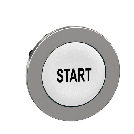 Harmony panelbe süllyesztett fém nyomógomb fej, Ø30, fehér, "START" ZB4FA133