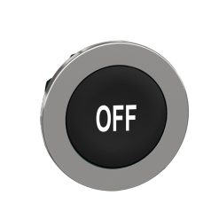   Harmony panelbe süllyesztett fém nyomógomb fej, Ø30, fekete, "OFF" ZB4FA235