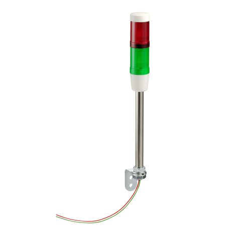 Harmony XVM Ø45 komplett fényoszlop, folytonos piros-zöld, fali, 250mm tartócsöves, 230VAC XVMM2RGSB