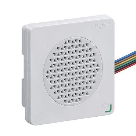 Harmony XVSV DIN72 (72x72 mm) elektromos hangjelző, szerkeszthető jelzés,  NPN, 12-24VDC, fehér XVSV7BWN