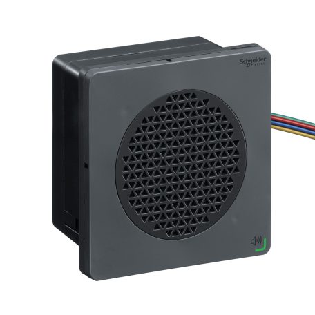 Harmony XVSV DIN96 (96x96 mm) elektromos hangjelző, szerkeszthető jelzés,  NPN, 12-24VDC, fekete XVSV9BBN