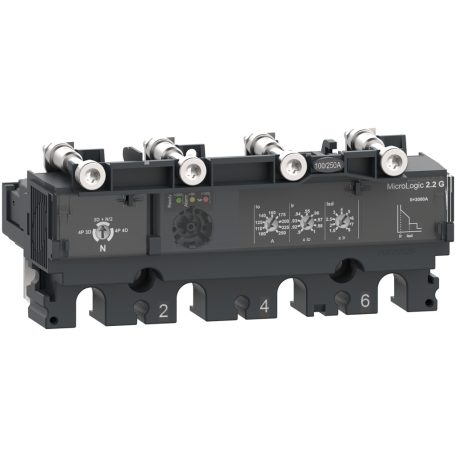 Kioldóegység MicroLogic 2.2   ComPacT NSX 100/160/250 megszakítóhoz, elektronikus, beállítás 100 A, 4P4d C1042G100