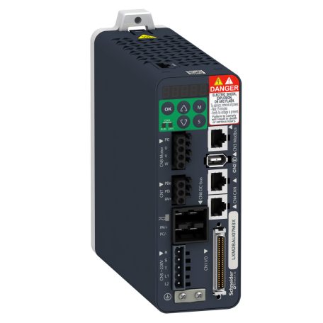Lexium 28 szervohajtás, 200 W, 1/3f, 230 VAC, 1x Modbus, 2x CANopen/CANmotion LXM28AU02M3X