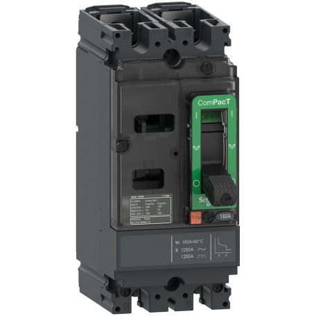 Megszakító ComPacT NSX100M AC/DC, 25 kA 415 VAC, TMD kioldóegység 80 A, 2P2d C10M2TM080