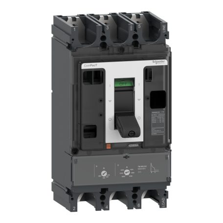 Megszakító ComPacT C, 36 kA 750 VDC, TM-DC kioldóegység, 250 A beállítás, 3P C40F3TM250D