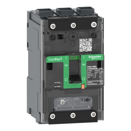 Megszakító ComPacT NSXm E (16 kA 415 VAC), 3P 3d, 32 A beállítás TMD kioldóegység, EverLink csatlakozókkal C11E3TM032L