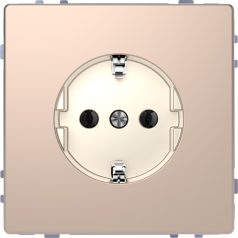   MERTEN 2P+F csatlakozóaljzat, rugós bekötés, 16 A, D-Life, pezsgő MTN2301-6051