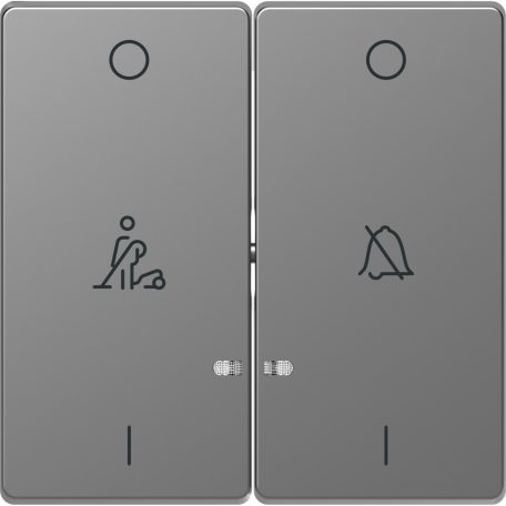 MERTEN Dupla billentyű, szállodai funkciókhoz, D-Life, acél MTN3429-6036