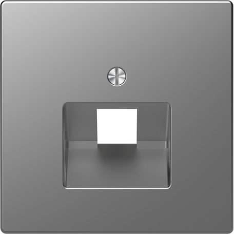 MERTEN Fedlap, 1xRJ45 aljzathoz, D-Life, acél MTN4521-6036