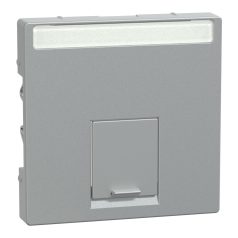   MERTEN Fedlap, 1xRJ45 aljzathoz, System-M, alumínium MTN465860
