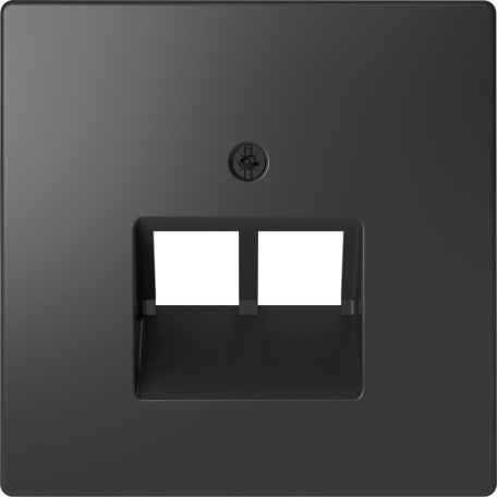 MERTEN Fedlap, 2xRJ45 aljzathoz, D-Life, antracit MTN4522-6034