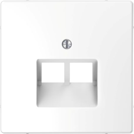 MERTEN Fedlap, 2xRJ45 aljzathoz, D-Life, lótuszfehér MTN4522-6035