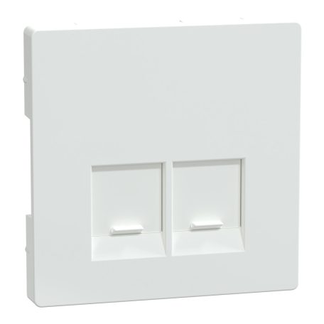 MERTEN Fedlap, 2xRJ45 aljzathoz, D-Life, lótuszfehér MTN4572-6035