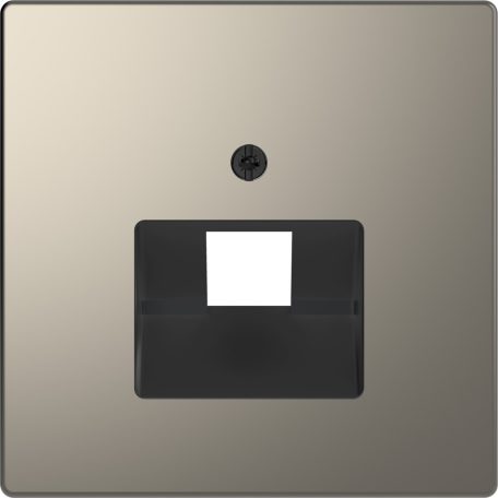 MERTEN Fedlap, 2xRJ45 aljzathoz, D-Life, nikkel MTN4521-6050