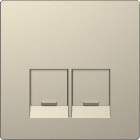 MERTEN Fedlap, 2xRJ45 aljzathoz, D-Life, szahara MTN4572-6033