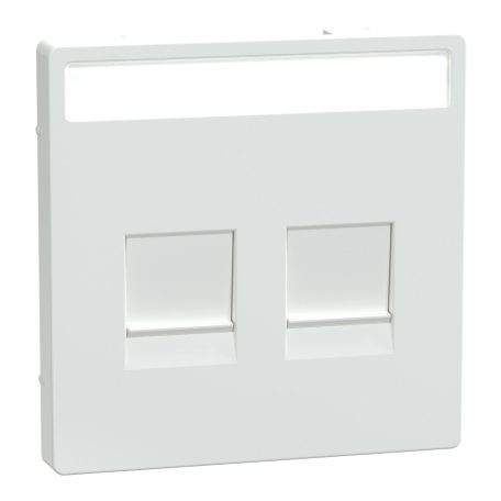 MERTEN Fedlap, 2xRJ45 moduláris betétekhez, D-Life, lótuszfehér MTN4564-6035