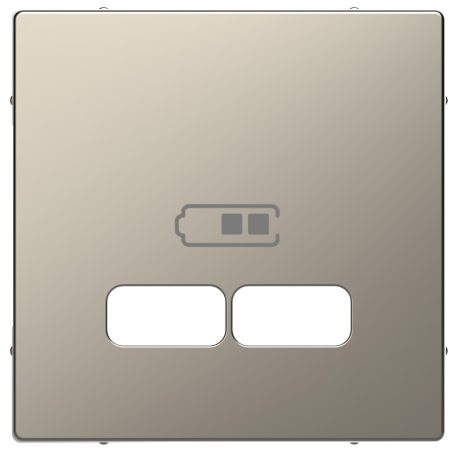 MERTEN USB töltő burkolat, D-Life, nikkel metál MTN4367-6050