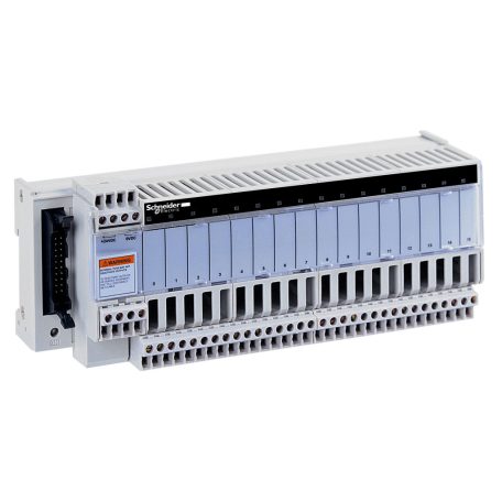 Modicon ABE7 elosztóblokk, fix SSR relés, 16be digitális csatorna, 2 sorkapocs/csatorna, PLC leválasztás, 230 VAC ABE7S16E2M0
