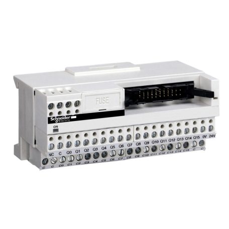 Modicon ABE7 elosztóblokk, miniatűr, HE10, 16 digitális csatorna, 1 sorkapocs/csatorna, LED visszajelzés ABE7H16C11
