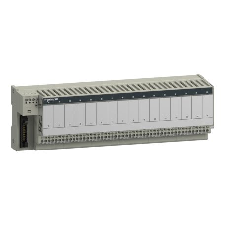 Modicon ABE7 elosztóblokk, SSR relés, 16be digitális csatorna, 2 sorkapocs/csatorna, relé nélkül, PLC leválasztás ABE7P16F310