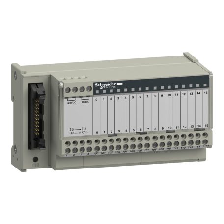 Modicon ABE7 elosztóblokk, univerzális, HE10, 16 digitális csatorna, 1 sorkapocs/csatorna, LED visszajelzés ABE7H16R11