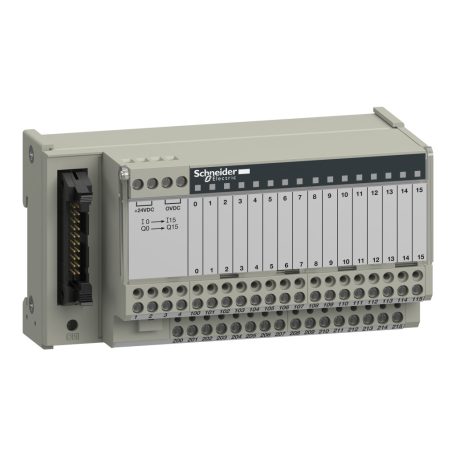 Modicon ABE7 elosztóblokk, univerzális, HE10, 16 digitális csatorna, 2 sorkapocs/csatorna, leválasztás/csatorna, LED ABE7H16S21