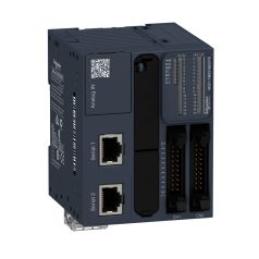   Modicon M221épvezérlő PLC, 32 I/O HE10, tranzisztor (source) kimenet, RS232/RS485, RS485, 24 VDC, könyv formátum TM221M32TK