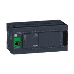   Modicon M241épvezérlő PLC, 40 I/O, tranzisztor (source) kimenet, RS232/RS485, RS485, Ethernet Modbus TCP/IP, 24 VDC TM241CE40T