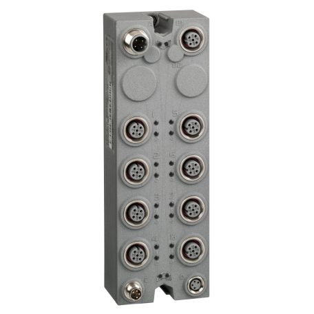 Modicon TM7 IP67 I/O modul, 16 konfigurálható digitális bemenet / kimenet (tranzisztor, source), 8xM12 TM7BDM16A