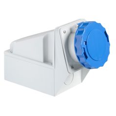   MUREVA PK (Pratika) Falra szerelhető aljzat hátlappal, 3P+F, 9h, 63A, 250V, IP67, csavaros 81179