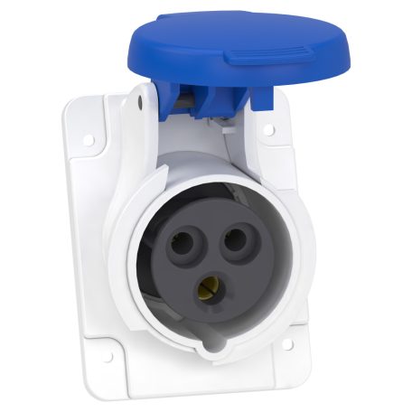 MUREVA PK (Pratika) Panelre szerelhető döntött aljzat, 2P+F, 6h, 16A, 250V, IP44, csavaros PKF16F423