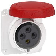   MUREVA PK (Pratika) Panelre szerelhető egyenes aljzat, 3P+F, 6h, 32A, 415V, IP67, csavaros PKF32G734