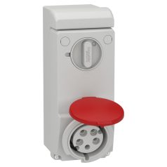  MUREVA PK (Unika) Falra szerelhető, reteszelhető aljzat, 3P+N+F, 6h, 32A, 415V, IP44, védelem nélkül 83047