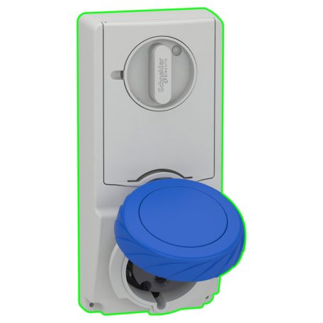 MUREVA PK (Unika) Panelre szerelhető, reteszelhető aljzat, 2P+F, 6h, 32A, 250V, IP65, olvadóbiztosítós 82192