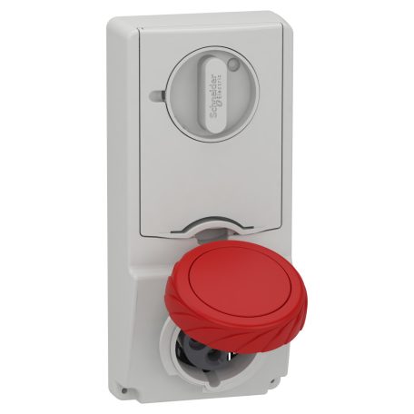 MUREVA PK (Unika) Panelre szerelhető, reteszelhető aljzat, 3P+F, 6h, 16A, 415V, IP65, olvadóbiztosítós 82185