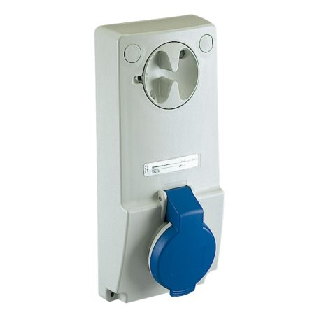 MUREVA PK (Unika) Panelre szerelhető, reteszelhető aljzat, 3P+F, 9h, 32A, 250V, IP44, védelem nélkül 82043