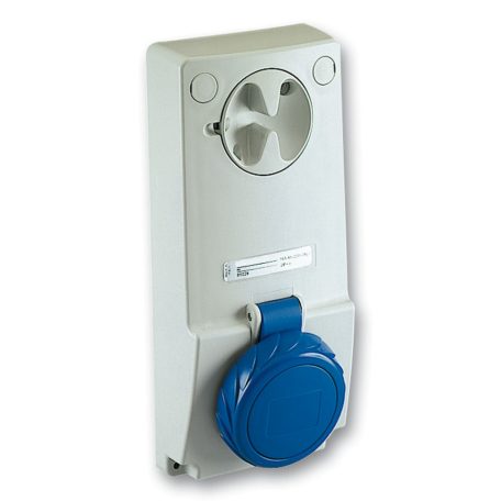 MUREVA PK (Unika) Panelre szerelhető, reteszelhető aljzat, 3P+F, 9h, 32A, 250V, IP65, védelem nélkül 82093