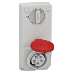  MUREVA PK (Unika) Panelre szerelhető, reteszelhető aljzat, 3P+N+F, 6h, 16A, 415V, IP44, védelem nélkül 82036
