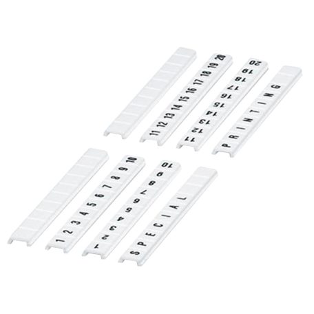 Pattintható jelölőszalag, 10 karakteres (41-50-ig), 5 mm széles, fehér NSYTRABF550