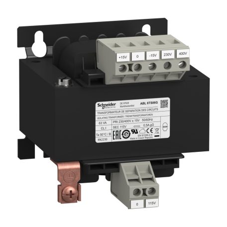 Phaseo ABL6 transzformátor, 1f-2f, 230-400/115VAC, 63VA ABL6TS06G